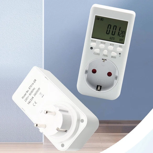 PROGRAMMABLE FOR POWER Outlet Timer Plug Save Energy and Protect Your ...