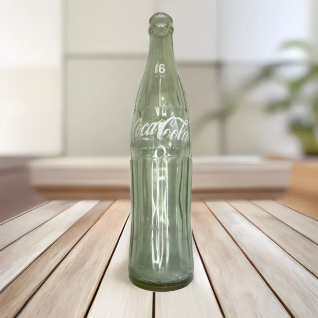 Vintage Official Rare Coca Cola Coke Green Glass Bottle Tall 1 Pint 16 oz