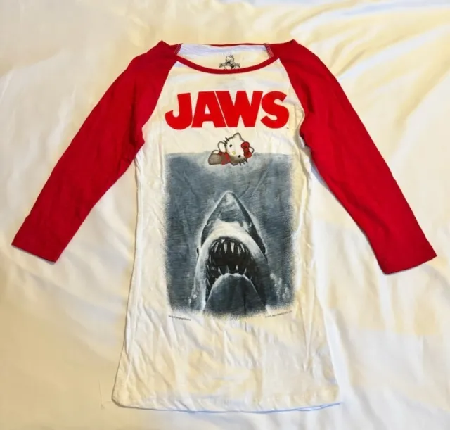 Hello Kitty Jaws Universal Studios Women's 3/4 Length T-Shirt M MEDIUM