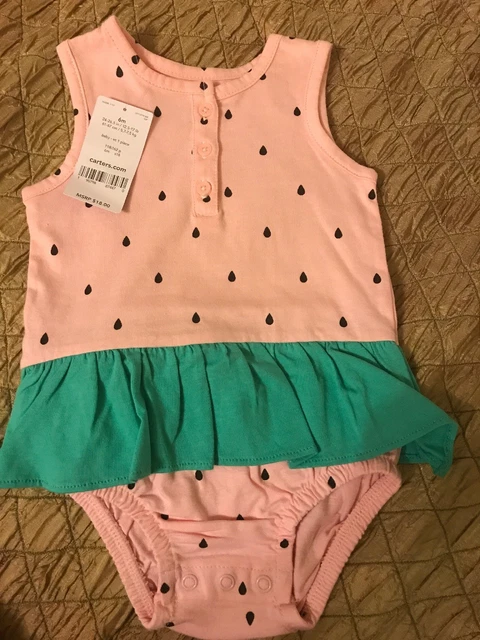 New Carter’s Baby Girl Bodysuits One Piece Size 6 Months MSRP: $18.00