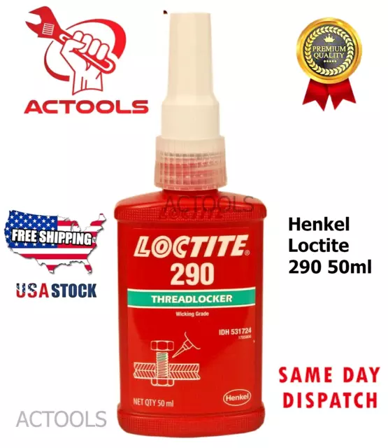 Henkel Loctite 290 Nut AND Bolt Adhesive Threadlocker 50ml  USA ACTOOLS