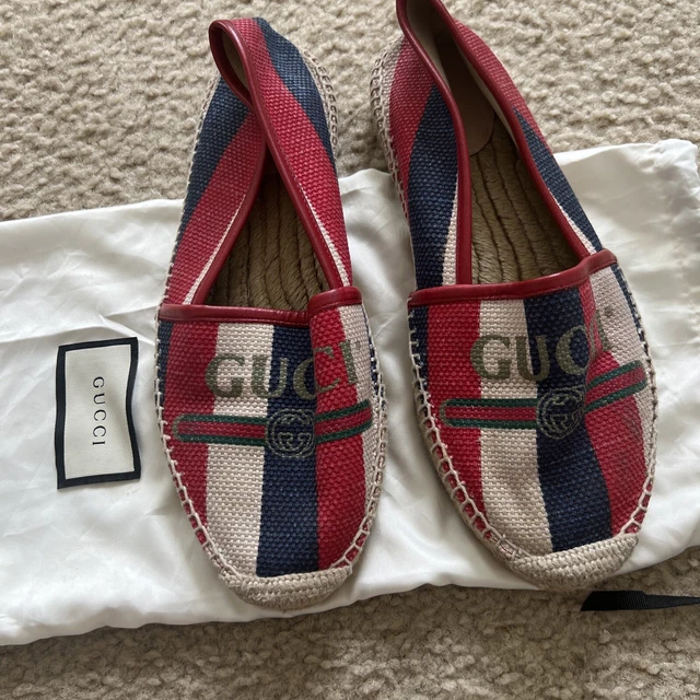 Gucci Logo Web Espadrille Flats Loafers Shoes EU40 Gucci Logo Web Espadrille Flats Loafers Shoes EU40