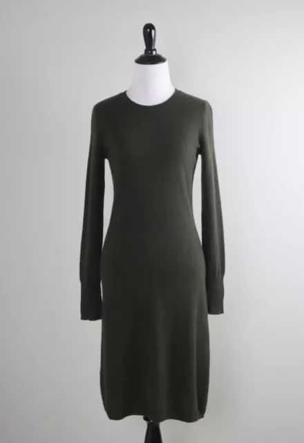 NEIMAN MARCUS NWT Soft Knit 100% Cashmere Sweater Dress in Loden Size Small