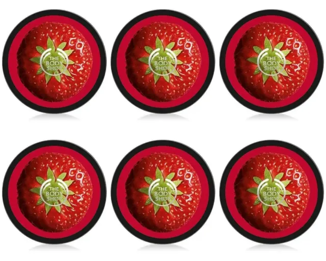 6 X The Body Shop Strawberry Body Butter 50ml Skin Hydration RRP£7 Per Tub 300ml