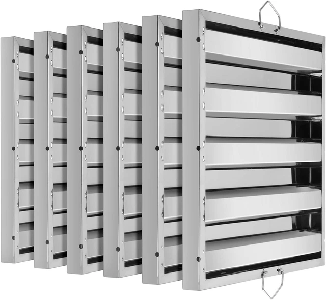 54385 Stainless Steel Hood Filter 20" W X 20" H, Set of 6