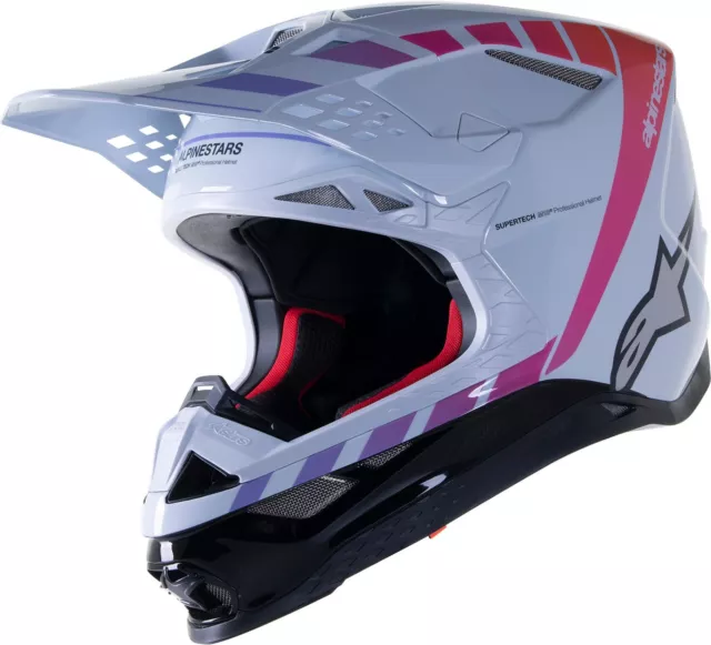 Alpinestars Supertech M10 Daytona LE 23 MX Offroad Helmet White/Purple