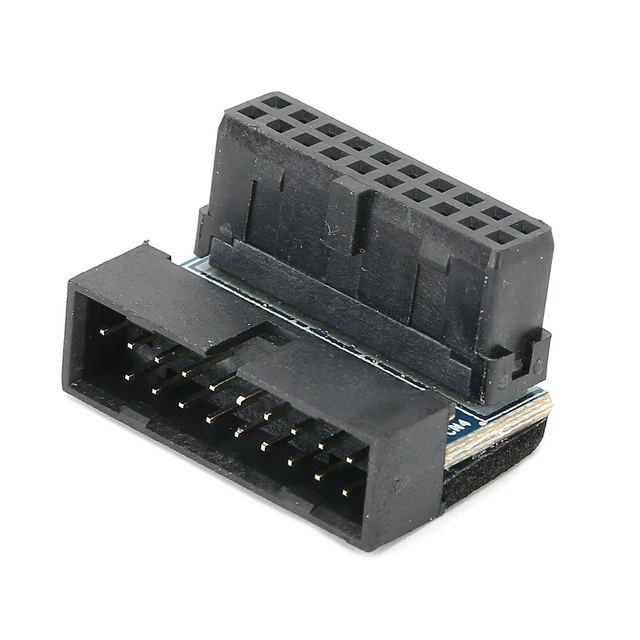 Conector de giro de 90 grados de 19 PIN para cableado host computadora de escritorio se accede lo último