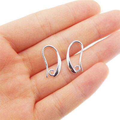 6 pairs Silver Tone Brass Earring Hooks Ear Wires DIY Jewelry Craft Findings