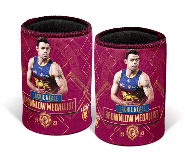 NEW Brisbane Lions Lachie Neale 2023 Brownlow Stubby Holder