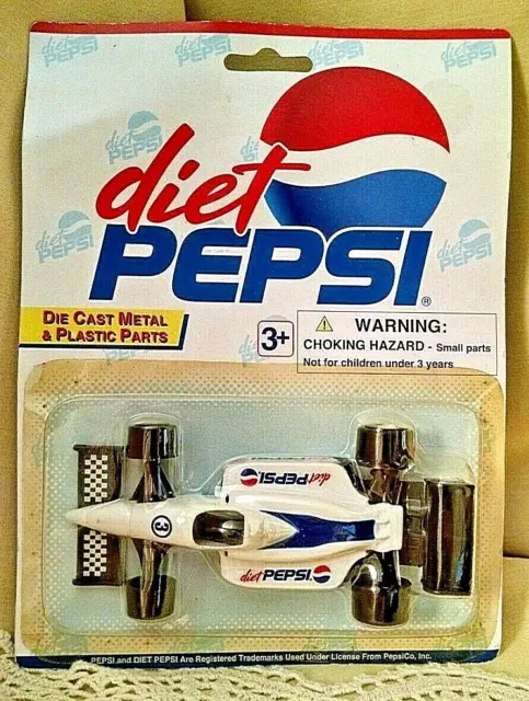 Diet Pepsi Formula 1 Racer F1 Die Cast Plastic Nos Golden Wheel Special Edition.