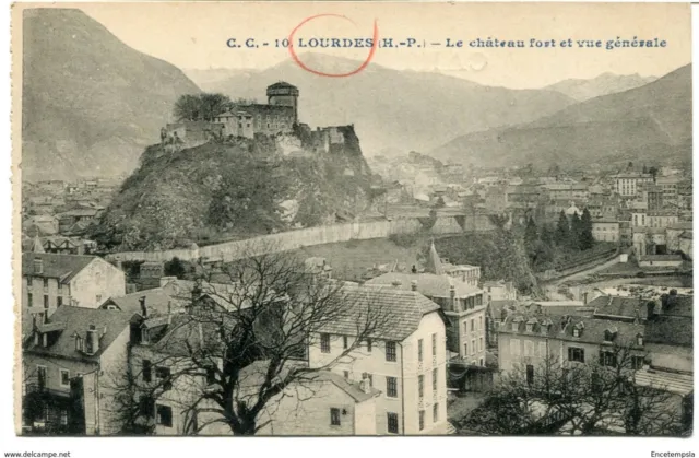 CPA - Carte postale -FRANCE -Lourdes -Le Château Fort - Vue Générale - 1930