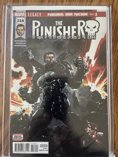 Marvel Comics The Punisher #218 Modern Age 2018 Punisher War Machine Comic Book