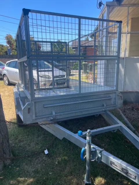 Trailer, 8x5 with 1200 high sides, drop down rear door ramp.