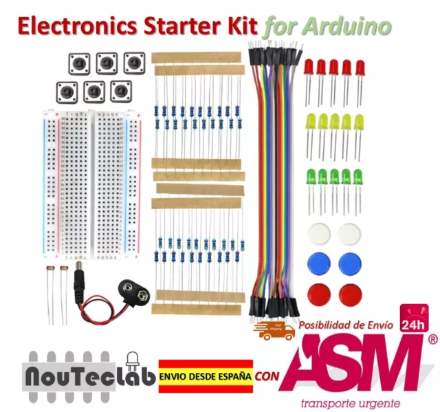 Electronics Starter Kit for Arduino UNO R3 Breadboard LED Jumper Wire Button