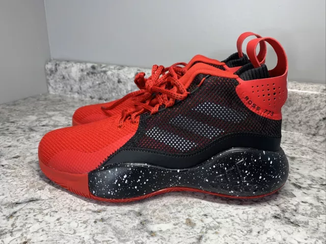 Adidas D Derrick Rose 3 Black Red Scarlet Mens Size 8 Basketball Shoes  G48788