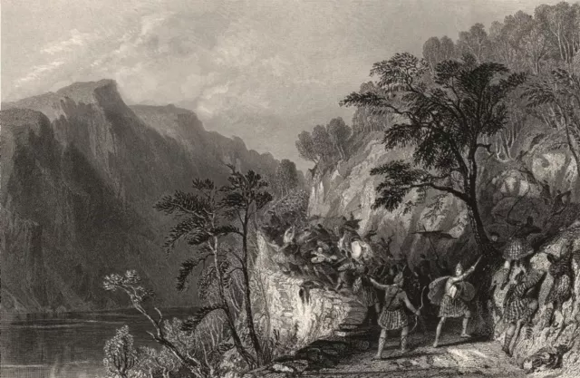 The Pass of Awe. Argyllshire. Scotland. ALLOM c1840 old antique print picture