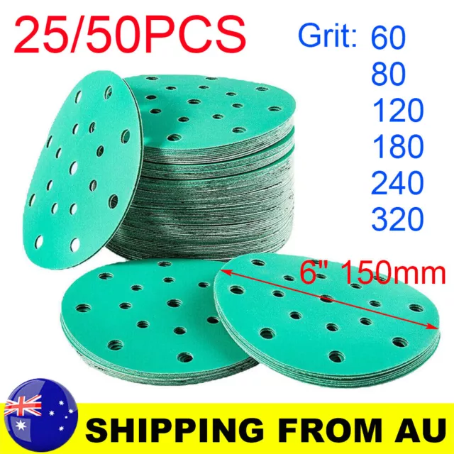 6" 150mm Sanding Discs Hook Loop Wet Dry Sandpaper Pad for Random Orbital Sander