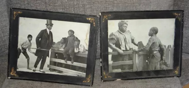 Vintage Photos of Black woman with Boy, Black Man with the Little Rascals