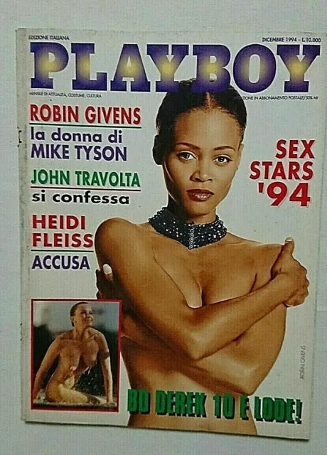 Playboy Italia 12 Dicembre 1994 Robin Givens John Travolta Heidi Fleiss Bo Derek