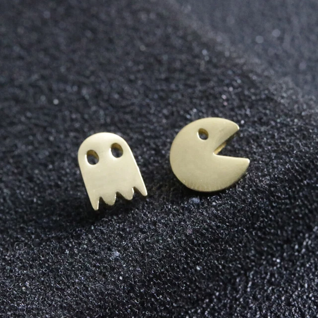 1 Pair Steel Earrings Geometric Ear Stud Fashion Jewelry Best Gift