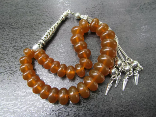 Kaliningrad  AMBER BERNSTEIN GEBETSKETTE PRAYER BEADS ARAB SUBHA ISLAM KORAN