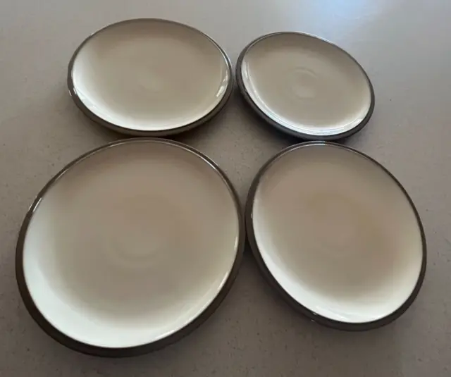 4 New Denby Everyday Cappuccino Stoneware  Plates 9" Free Shipping In Usa