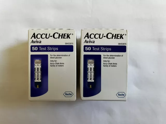 Accu-Chek Aviva Blood Glucose Code Free Test Strips 100 (50x2) - EXPIRY: 02/2025