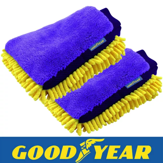 Goodyear 2 in 1 tappetino per lavaggio auto microfibra sfocatura pulizia antiappannamento