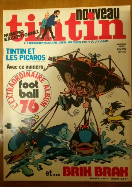 LE JOURNAL DE TINTIN "NOUVEAU TINTIN" N° 25 du 02/03/1976
