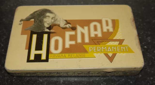 Vintage Hofnar Cigar Tin.Havana Melange,Permanent