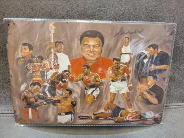 Muhammad Ali "The Greatest" Art UV METAL PLAQUE Poster 1960-1981 Montage Boxing