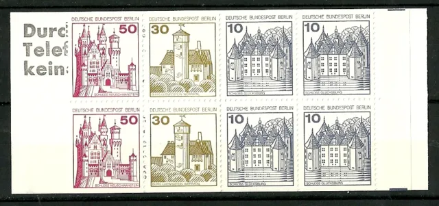 Deutsche Bundespost  Berlin 1977: MH Burgen und Schlösser