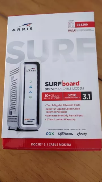 Arris SURFboard SB8200 Docsis 3.1 cable modem