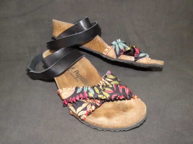 Papillio by Birkenstock Size EU 40 US 9 Narrow Floral Frill LOLA Wedge Sandals