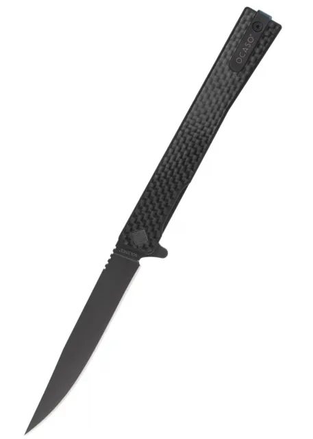 Taschenmesser Solstice, Karbon, schwarz, Ocaso Knives - Folder Klappmesser