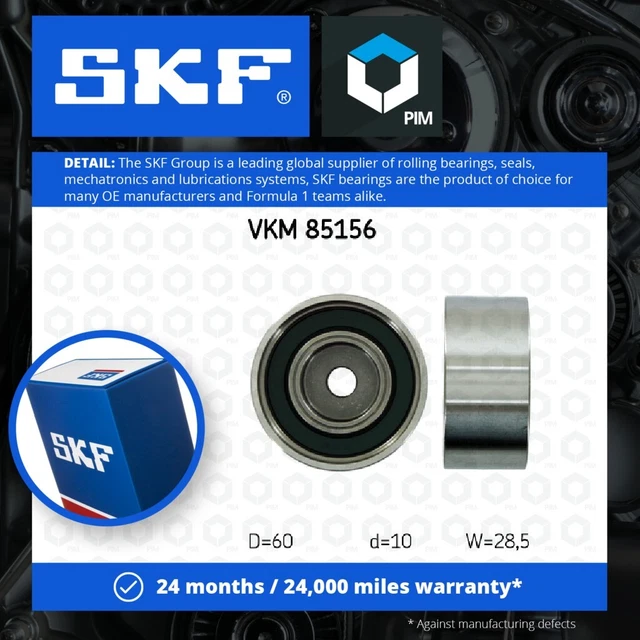 Puleggia guida cintura di distribuzione adatta a MITSUBISHI L KA4T 2.5D 10-15 4D56 (16 V) SKF nuova