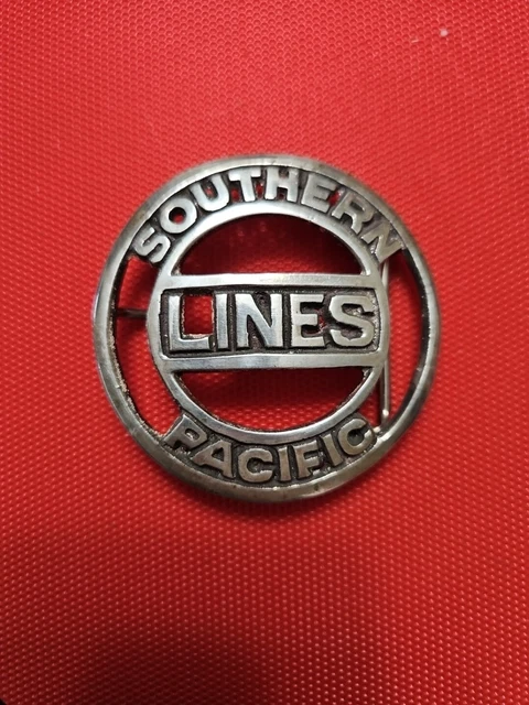 Solid Sterling Silver Southern  Pacific Railroad Lines. Train 1970s. FM.