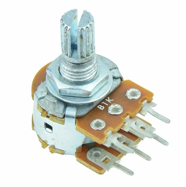 100K LINEAR 16MM Stereo Splined Potentiometer Pot 15.54 PicClick