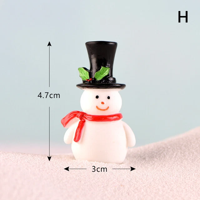 Christmas Snowman Santa Claus Trees gift Figurines Fairy Garden Miniature Cra Sn