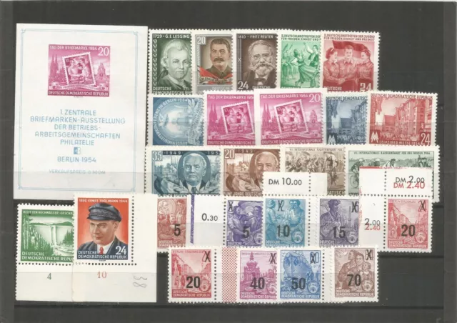 DDR 1954 komplett  postfrisch-- Dauerserie geprüft Schönherr