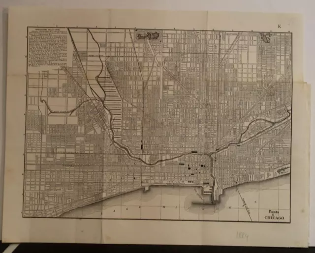 Chicago Illinois United States 1884 Anonymous Antique Lithographic City Map