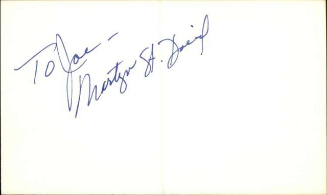 Martyn St. David d. 2018 The Hunter Signed 3"x5" Index Card