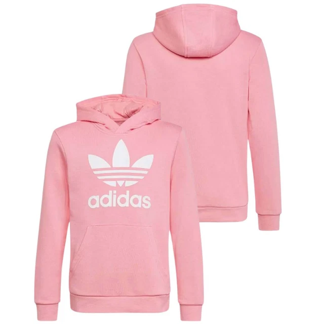 Felpa Ragazze Adidas Hk0271 Hoodie Cotone Garzato