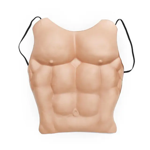 Fake Chest Muscle Belly Six Pack Abs Party Clothes G9R3 U.K Fun F7I6