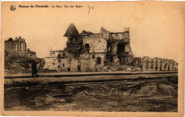 CPA Militaire, Runies de Dixmude - La Gare (278270)