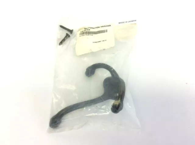 New Restoration Hardware 24050164 Service Hook Iron Coat Hanger Made in Taiwan