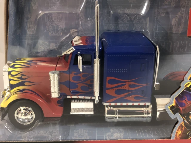 Jada Toys Transformers T1 – Optimus Prime In Die-Cast, Scala 1:32, Colori Rosso/Blu - 2