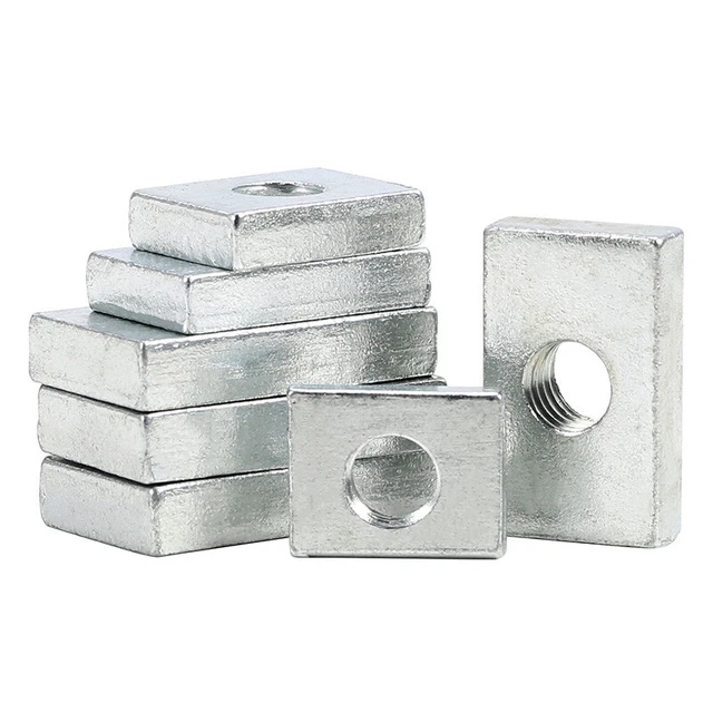 Rectangular Threaded Nuts RECTANGULAR NUT CARBON Steel Slider Sliding Nuts Galvanized M3 M4 M5 M6 ...