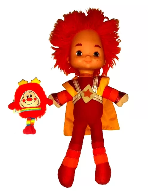 Rainbow Brite RED BUTLER & ROMEO SPRITE Doll 11" Plush Soft Toy Vintage 1983.