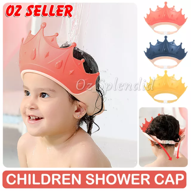 Adjustable Kids Baby Shower Cap Children Shampoo Bath Wash Hair Shield Visor Hat